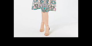 NY Collection Women's Plus Print Jersey Wrap Dress Blue Size 3X