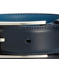 Ryan Seacrest Distinction Men's Perfect Glovetanned Leather Belt Blue Size 34