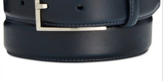 Ryan Seacrest Distinction Men's Perfect Glovetanned Leather Belt Blue Size 34