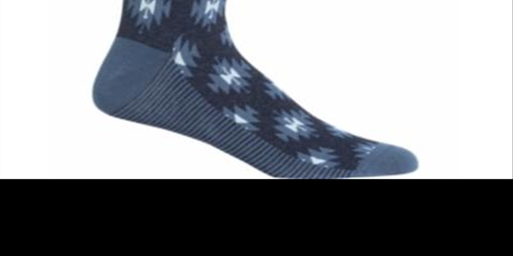 Hot Sox Men's Ikat Casual Crew Socks Blue Size 10-13