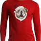 Club Room Men's Santa Bulldog Holiday Party Christmas Top Red Size XX-Large