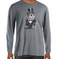 Club Room Men's Bulldog Tuxedo Graphic Crewneck T-Shirt Gray Size Medium