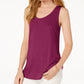 Maison Jules Women's Scoop Neck Tank Red Size X-Small