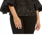 28Th & Park Women's Off-The-Shoulder Glitter Top Black Size X-Large