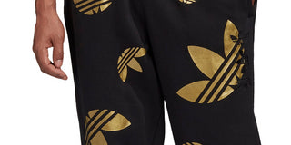 Adidas Men's Originals Metallic Trefoil Fleece Sweatpants Black Size M