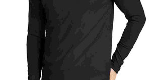 Alfani Men's Knit Ribbed Casual Shirt Black Size Medium