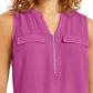 JM Collection Women's Zip Front Utility Top Pink Size Large