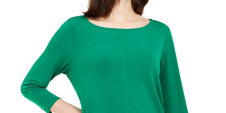 Alfani Women's 3/4-Sleeve Tunic Green Size X-Large