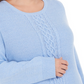 Karen Scott Women's Plus Size Cable-Knit Panel Sweater Blue Size 0X