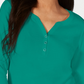 Karen Scott Women's Cotton Henley Top Blue Size Medium
