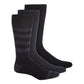 Perry Ellis Men's 3 Pack Breathable Super Luxe Dress Crew Socks Black Size 7-12