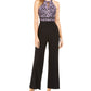 Nightway Women's Glitter-Lace Jumpsuit Purple Size 6