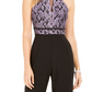 Nightway Women's Glitter-Lace Jumpsuit Purple Size 6