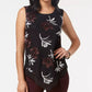 Alfani Women's Sleeveless Embroidered Pointed Hem Top Black Size Medium