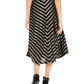 Alfani Women's Sequined Glitter Striped Below the Knee Party Fit Flare Skirt Black Size 2