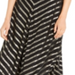 Alfani Women's Sequined Glitter Striped Below the Knee Party Fit Flare Skirt Black Size 2