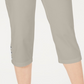Karen Scott Women's Button-Hem Capri Pants Gray Size 12 Petite