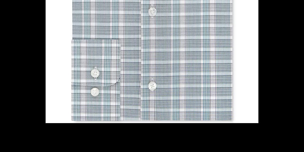 Calvin Klein Men's Plaid Regular Fit Button-Down Shirt Green Size 2XL