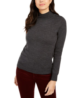 Charter Club Women's Merino Wool Turtleneck Gray Size X-Small