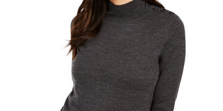 Charter Club Women's Merino Wool Turtleneck Gray Size X-Small