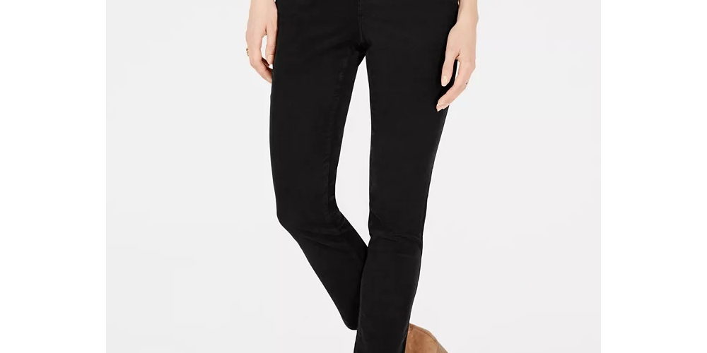 Style & Co Petite Tummy Control Corduroy Pants Black Size 2 Petite