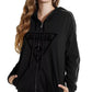 Guess Women's Mica Zip-Up Hoodie Black Size X-Large