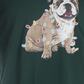 Club Room Men's Christmas Bulldog Graphic Holiday T-Shirt Green Size Medium