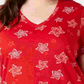 Style & Co Plus Size Cotton Printed T-Shirt Wine Size 1X