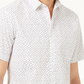 INC International Concepts Men's Owens Printed Shirt White Size Small