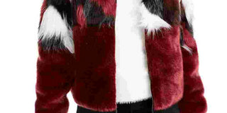 Say What Junior's Mixed Faux Fur Jacket White Size Small