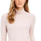 Charter Club Women's Heathered Turtleneck Pink Size Petite Medium