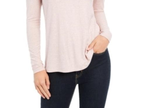 Charter Club Women's Heathered Turtleneck Pink Size Petite Medium