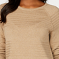 Karen Scott Women's Cotton Ribbed Sweater Brown Size S