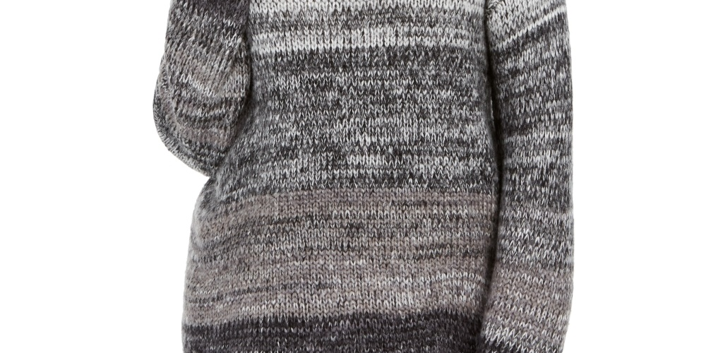 Style & Co Ombre Marled Sweater Gray Size X-Large