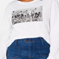 Love Tribe Women's Trendy Plus Size Friends Group T-Shirt White Size 3X