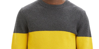 Theory Men's Zoren Striped Cashwool Sweater Gray Size Large