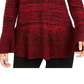 Style & Co Women's  Petite Ruffle-Hem Tunic Sweater Red Size PP