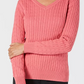 Karen Scott Women's Petite Cotton Cable-Knit Sweater Pink Size PXL