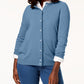 Karen Scott Women's Petite Luxsoft Button Cardigan Blue Size Petite