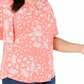 Charter Club Women's Plus Size Printed Flutter-Sleeve Top Red Size 4X