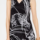 Alfani Women's Petite Printed Handkerchief-Hem Top Black Size PS