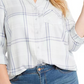Style & Co Women's  Plus Size Plaid Utility Shirt Light Green/Blue Size 2X