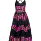 Christian Siriano Women's Embroidered Floral Dress Black Size 2