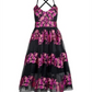 Christian Siriano Women's Embroidered Floral Dress Black Size 2