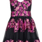 Christian Siriano Women's Embroidered Floral Dress Black Size 2