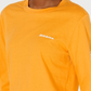 Dickies Women's Cotton Long Sleeve Logo Detail T Shirt Yellow Size Medium