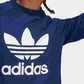 Adidas Women's Originals Adicolor Cotton Trefoil Sweatshirt Blue Size Medium