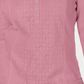 Karen Scott Women's Pink Lace Solid 3/4 Sleeve With Buttons Tunic Top Pink Size  Petite S