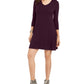 Style & Co Women's  Swing Dress Purple Size Petite L