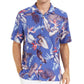 Tommy Bahama Men's Bird's Eye View Classic-Fit Tropical Print Silk Camp Shirt Navy Size XXX-Large